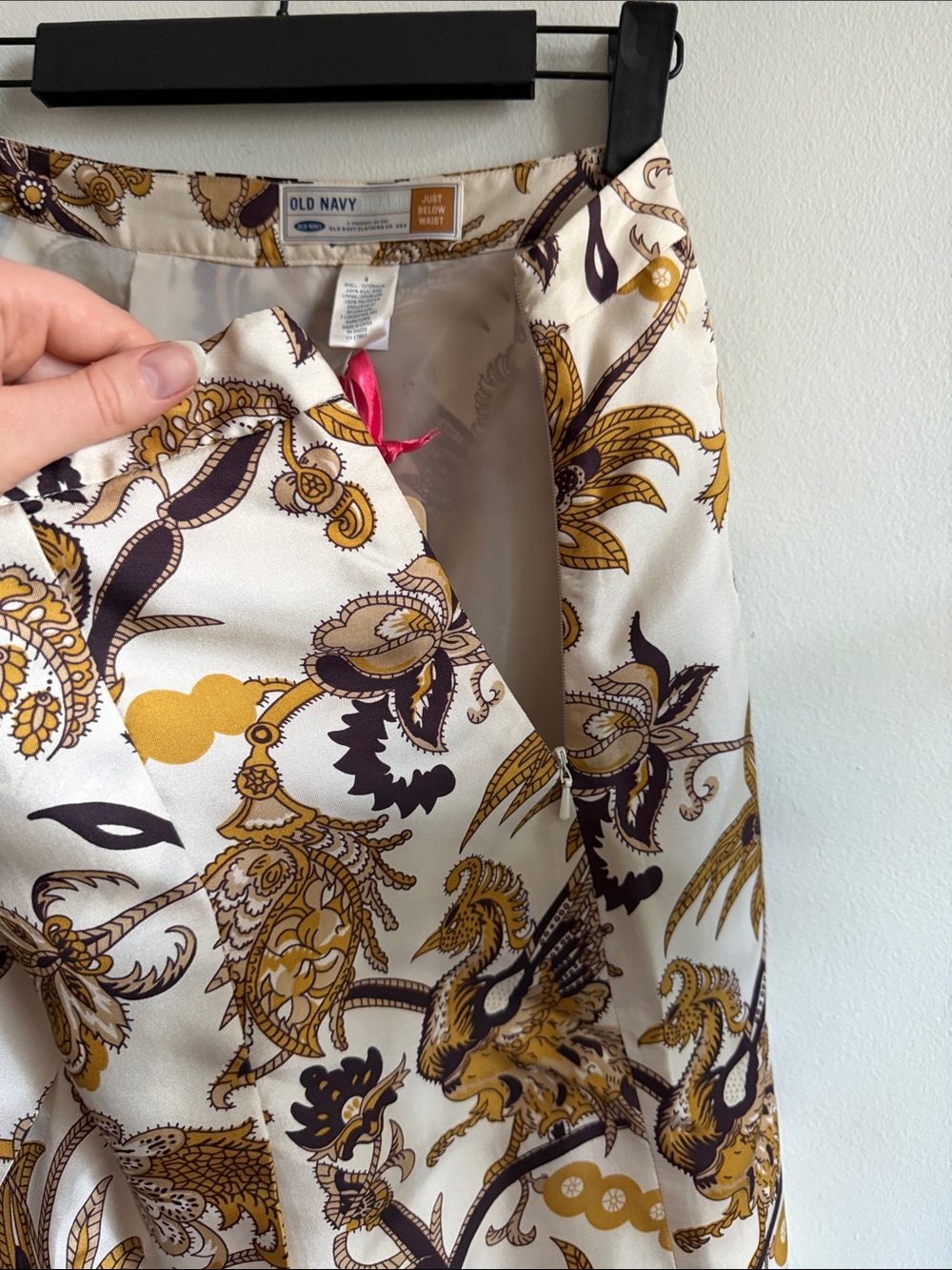 NWT Vintage Silk Old Navy Skirt - Picture 6 of 6